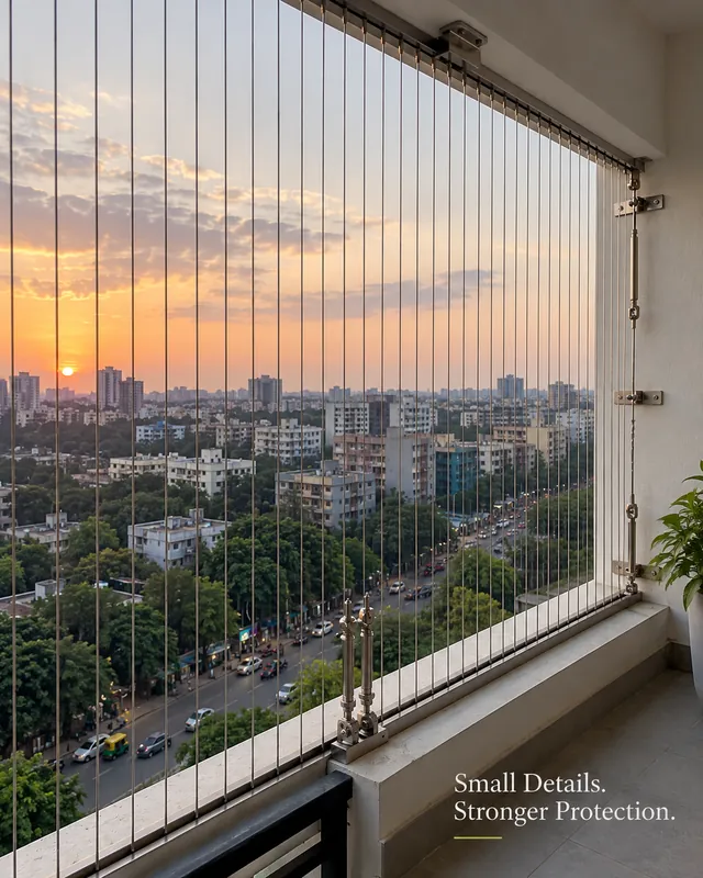 Invisible grill installation in Chennai